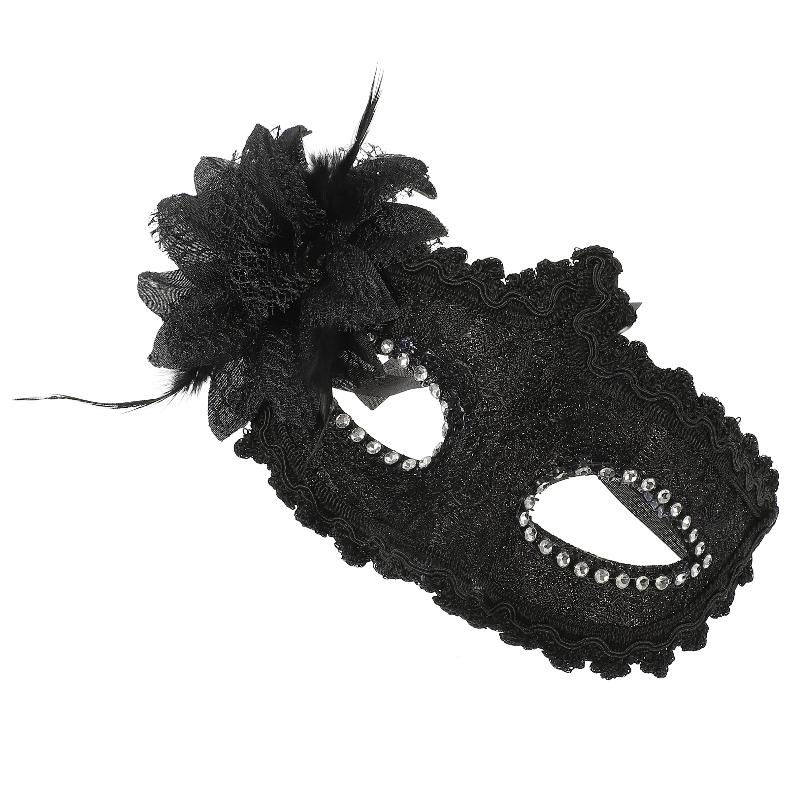 

Halloween Costumes Princess Mask for Masquerade Party Women Vintage Props Girls Black and