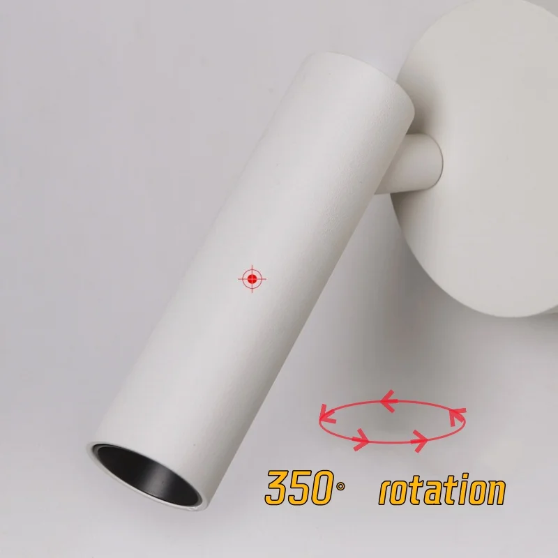 Dimmable LED Reading Light Wall Lamp 350° Rotation 7W COB Spotlights 85-265V Modern Simple Living Room Corridor Stair Wall Lamp