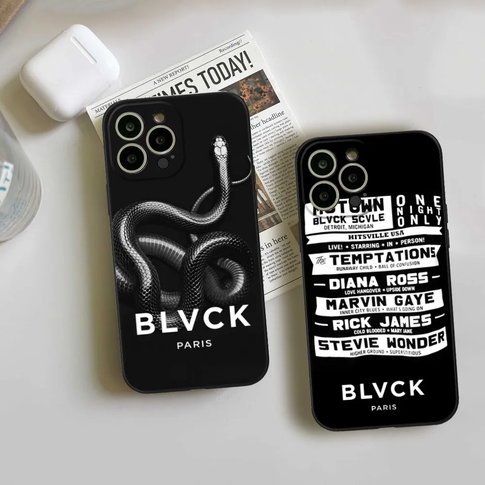 Luxury design black blvck snake Phone Case FOR IPhone 15 14 11 12 Pro 8 7 15 Plus 13 Pro MAX XR XS MINI Black Soft Covers