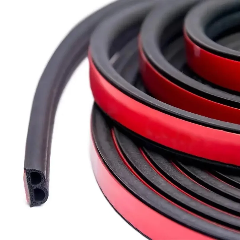 Car Rubber Seals Sticker Sound Insulation Sealing Protector Weatherstrip Car Door Seal Strips 5M B Shape