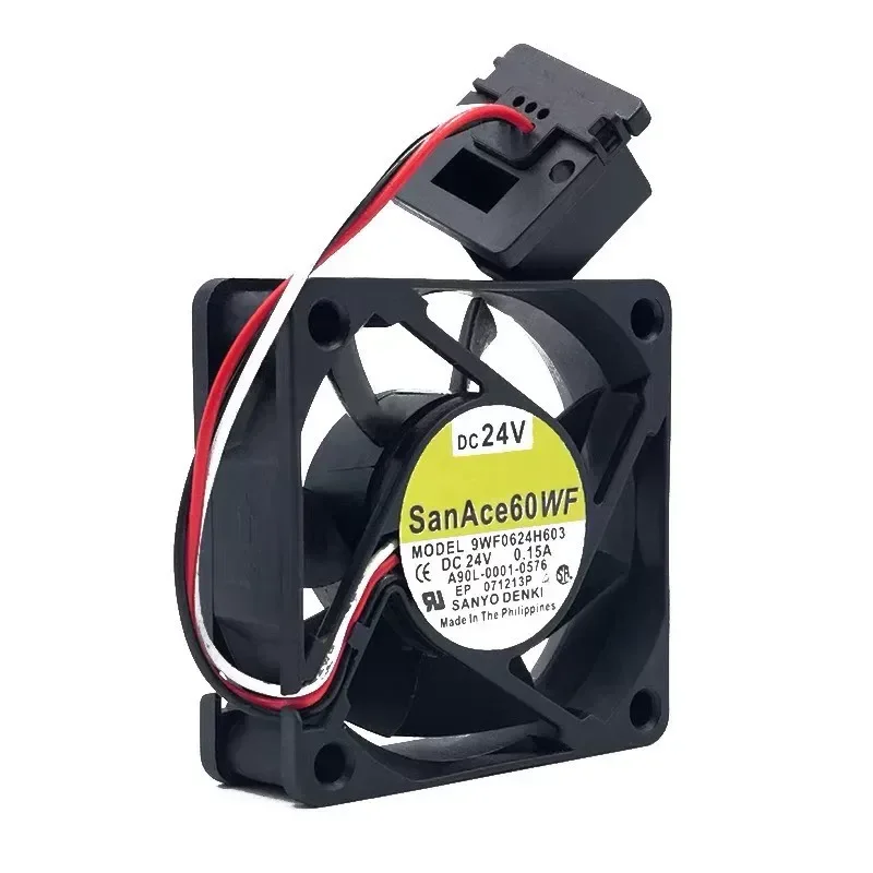 for SANYO 9WF0624H603 Cooling Fan 60x60x20mm 24V 0.15A DC Brushless Axial Fan for Computer Case Server Cabinet Heatsink