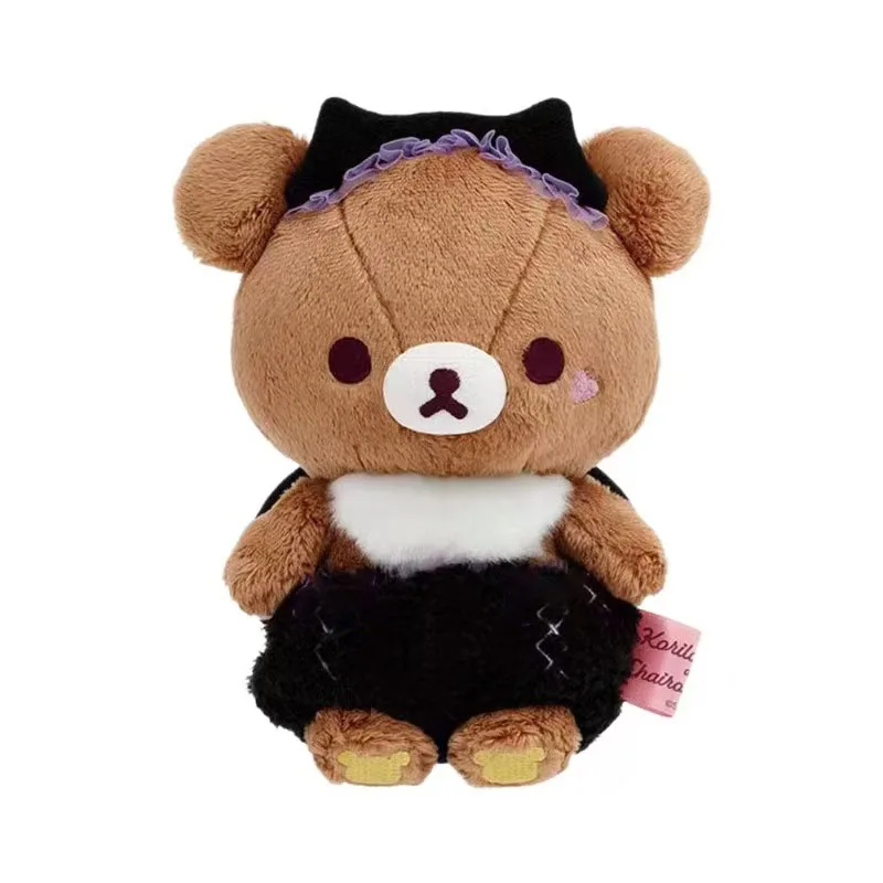 Rilakkuma Cute Angel Devil Plush Keychain Cotton Teddy Bear Bag Pendant Kawaii Relax kuma Stuffed Accessories For BIrthday Gift