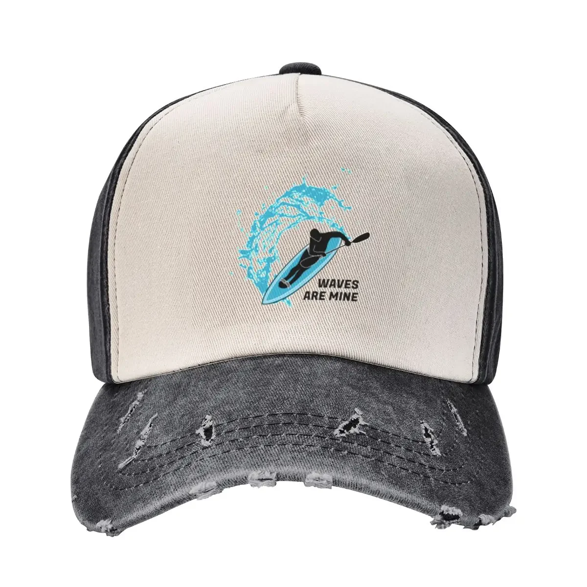 waves are mine kayak paddle ski waveski surfing Baseball Cap Anime Hats For Women Men's