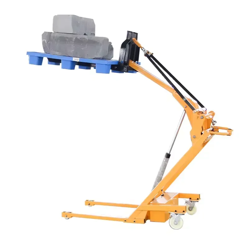 Hand Push Electric Forklift Small Foldable Pallet Stacker 1.5m Mini Forklift