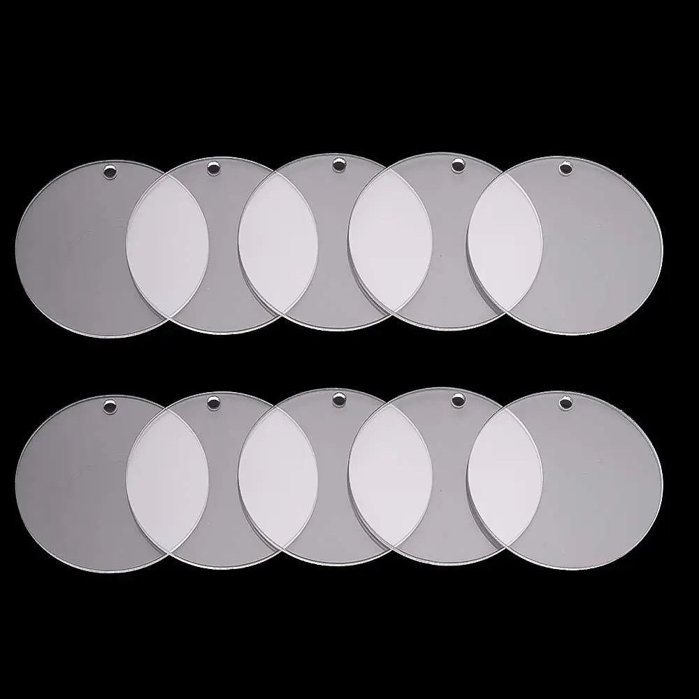 

Keyrings Disk with Hole DIY Pendants Discs Circles Keychain Blanks Discs Keyrings Acrylic Clear Circle Acrylic Blank Keychain