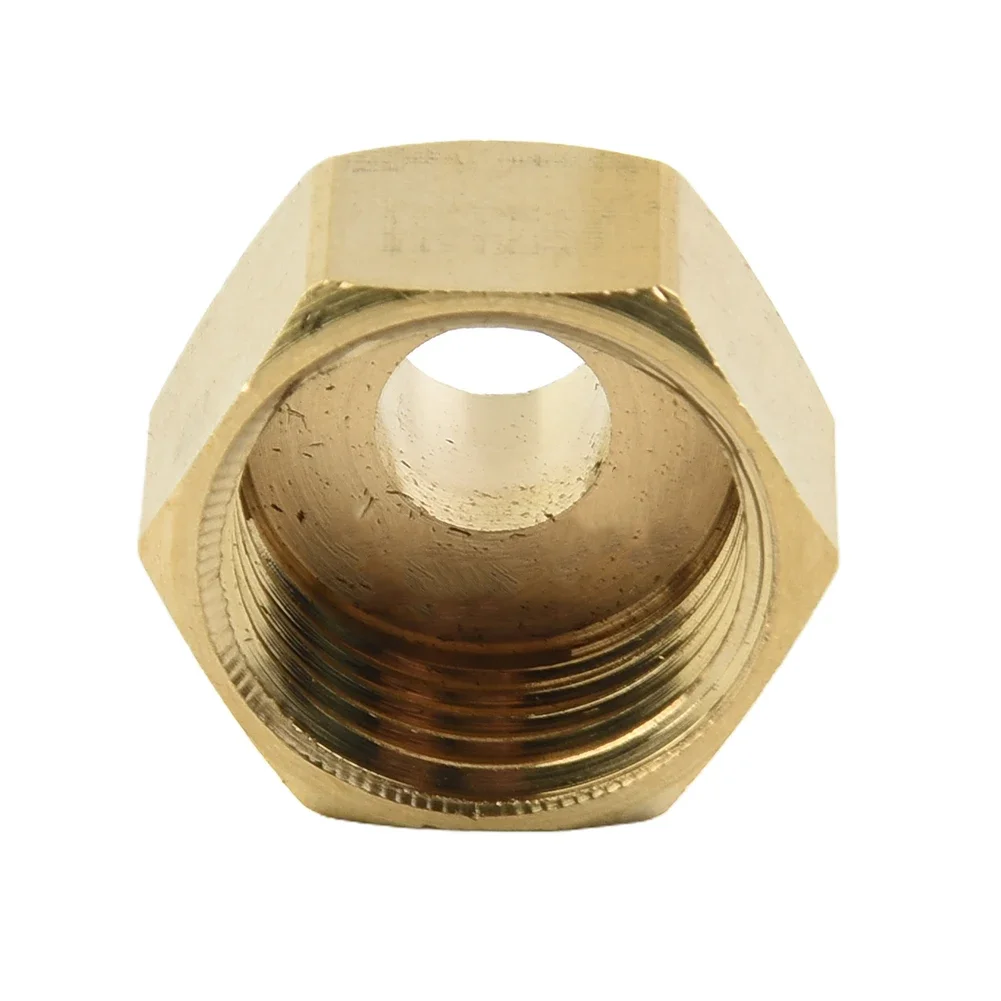 Brass Gas Pipe Adapter 1/4" External Thread 1/2"Inner Thread Brass Pipe Connectors Brass Coupler Adapter Threaded Fitting