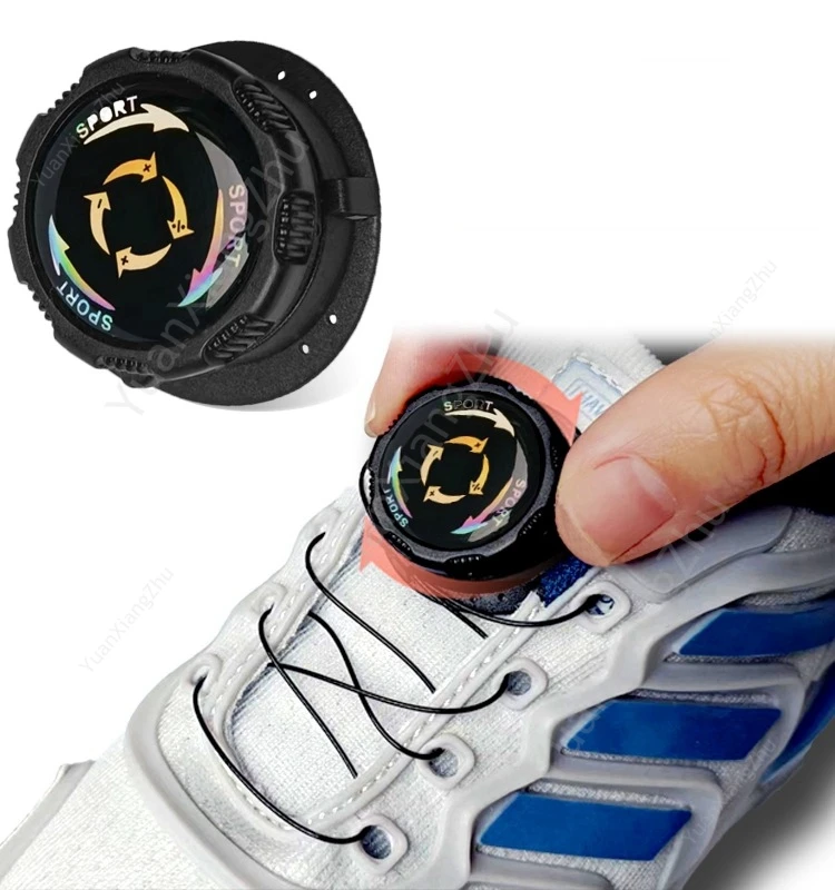 Swivel Buckle Shoe Laces Without Ties Easy To Put On And Off Steel Wire Shoelaces Running Sports Laces Lazy Automatic Shoes Lace
