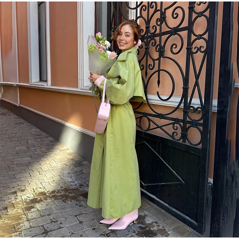 Solid Laepl Lace Up Trench Coat Women Fashion Full Sleeve Waist Cinching Short Windbreak 2026 New Autumn Office Commute Outwear 38 S4a7407de71364ee3b9cf861f18df9b43p