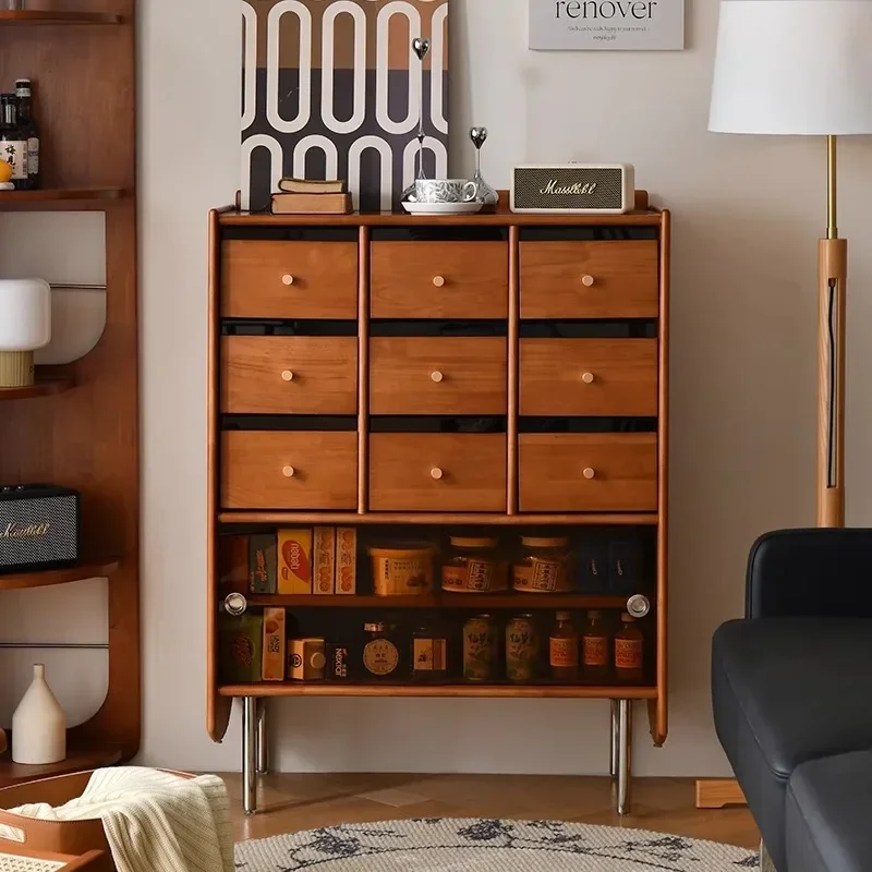 

Living room TV storage side cabinet storage drawer against wall bookcase bedroom medieval shelf