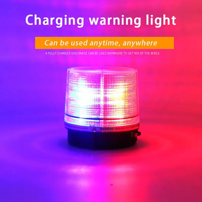 LED Warning Strobe Light Magnetic Roof Beacon Round Flash Lamp for Night Red Blue Yellow Roadblocks Security Safety Accessories