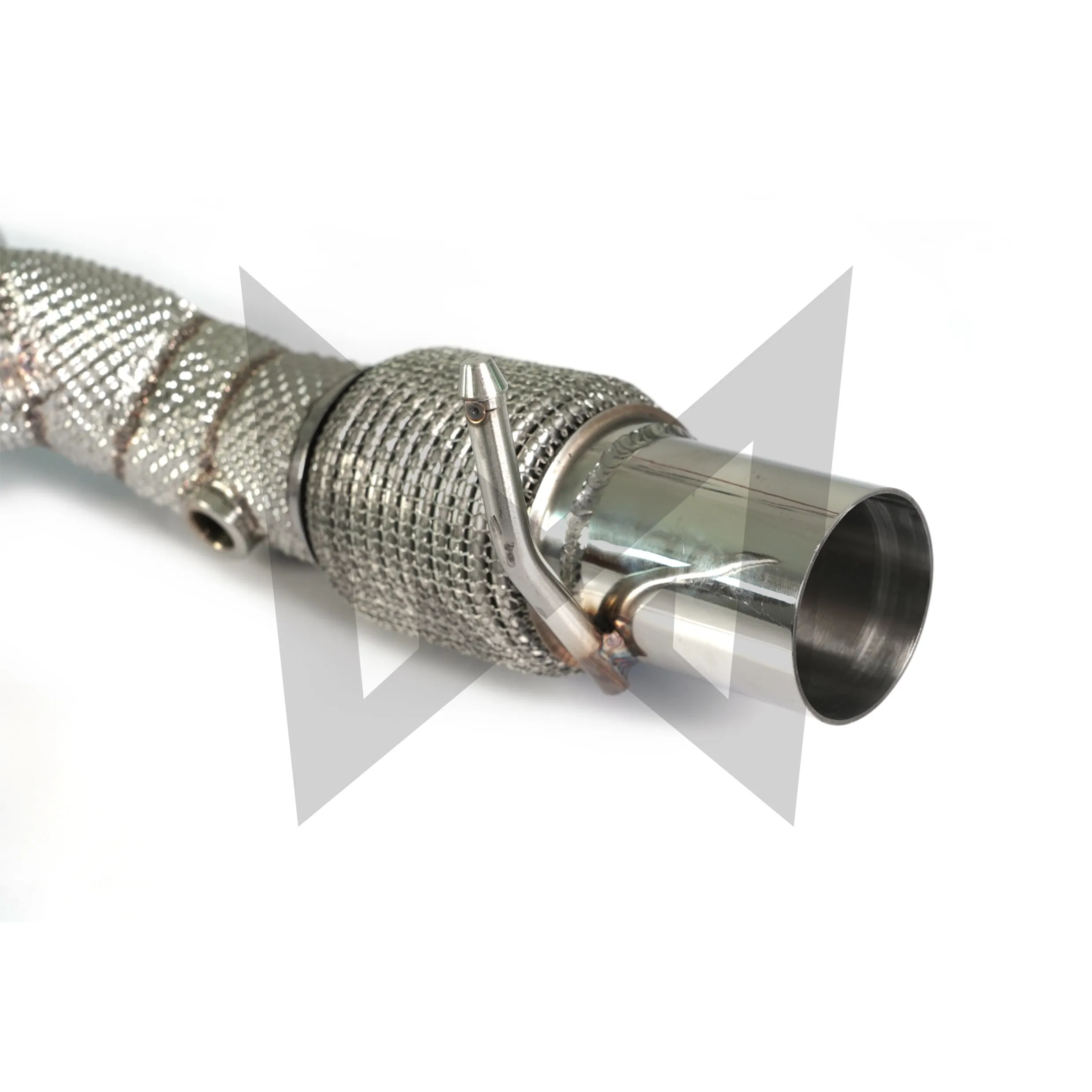 لسيارات BMW 316i F30 N13 أنبوب سفلي رياضي عالي التدفق مع درع الحرارة من الفولاذ المقاوم للصدأ Catless/200 خلية أنبوب الأداء الحفاز #4