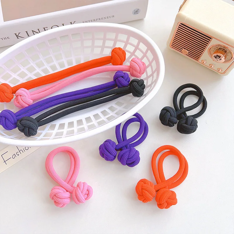 AISHG-Monocromático Elástico Trançado Rubber Band Scrunchies para Mulheres, fitas de rabo de cavalo, acessórios de cabelo para meninas