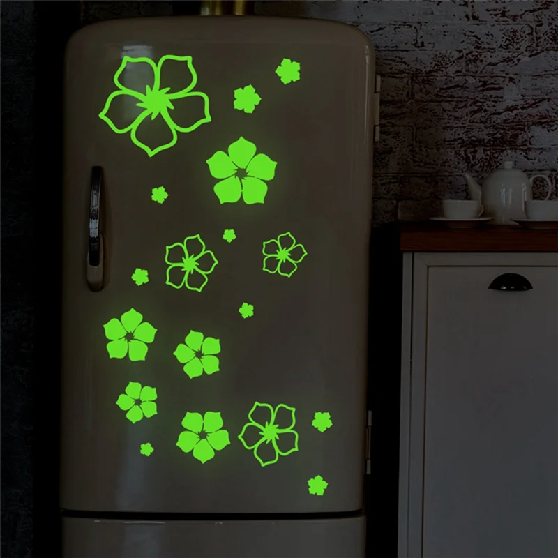 BUENO-2 uds. De pegatinas para nevera con estrellas bonitas que brillan en la oscuridad, calcomanías deslumbrantes para decoración