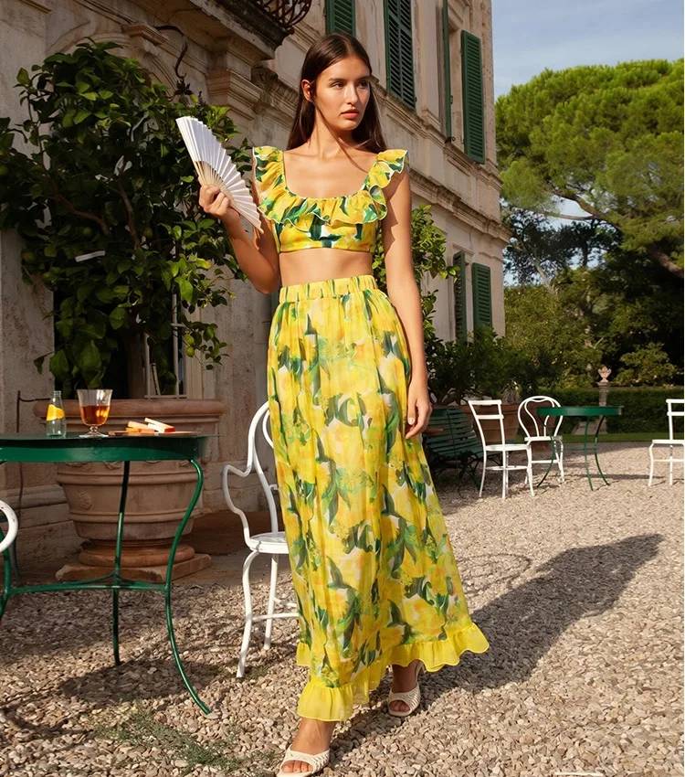 Women's Solid Color One-piece Swimsuit with Hollow-Out Cross Design Beach Vacation Maxi Dress Set for Summer Holiday