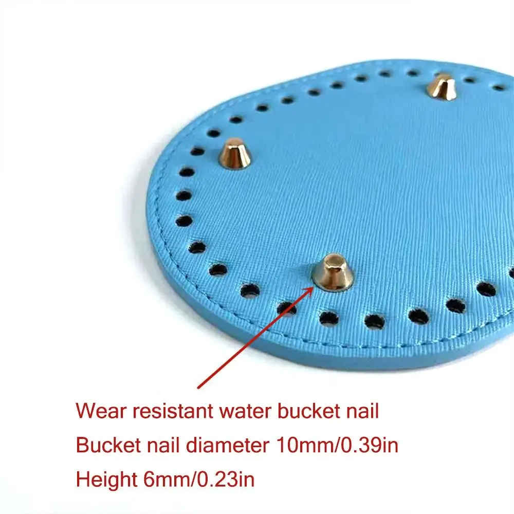 Nieuwe PU lederen Ovale Tas Bodem Met 36 gaten 14.5 cm * 11 cm Tas Accessoires DIY Materiaal Handgemaakte Bodem vrouwen