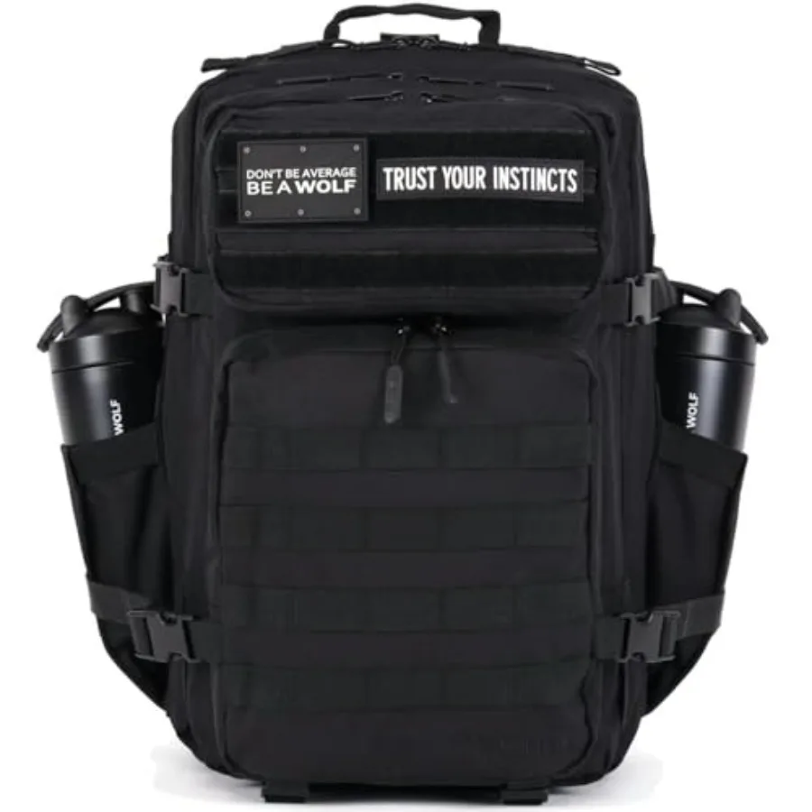WOLFpak 45L Athletic Gym Rucksack – Robustes, wasserdichtes 1000D-Oxford-Material mit MOLLE-Gurtband, Laptoptasche und Dual-Cup-Halterung