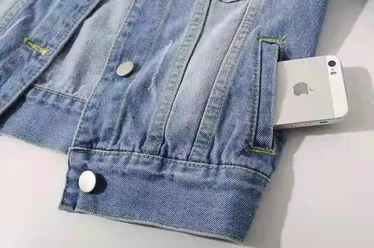 Women Denim Jacket Spring Autumn Short Coat Pink Jean Jackets Casual Tops Purple Yellow Purple Blue Loose Tops Lady Outerwear 30 S4a741a2e073044a6af00b086be404f3ee