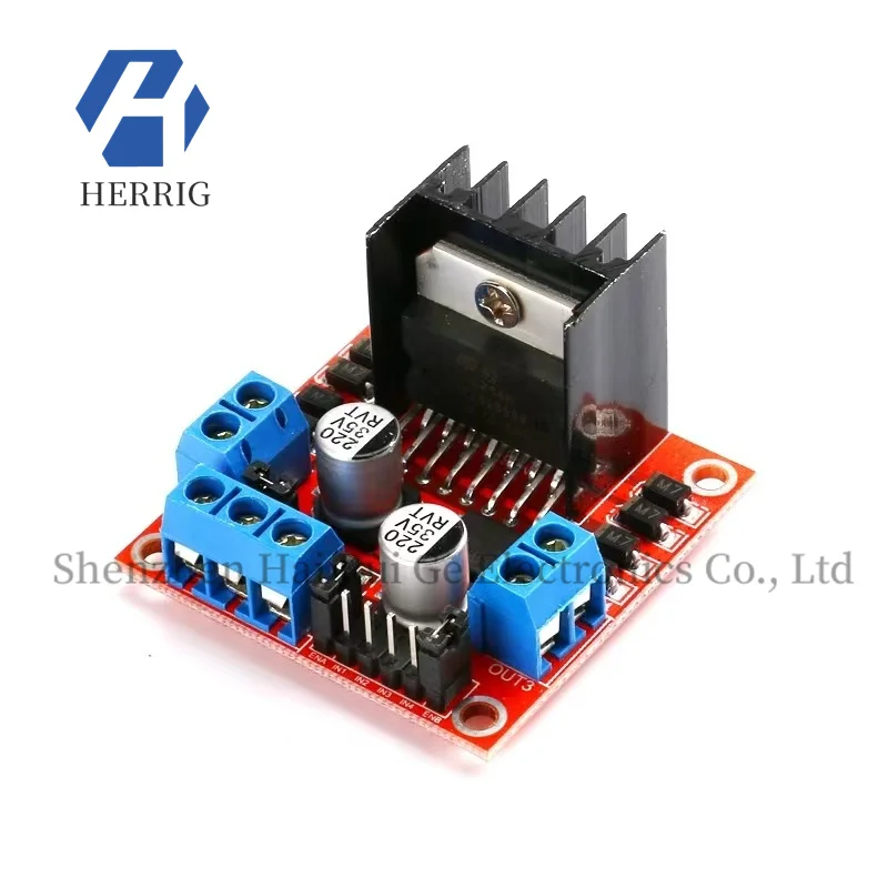 [Jixin Electronics] وحدة لوحة محرك المحرك L298N للمحركات السائر والمركبات الذكية والروبوتات