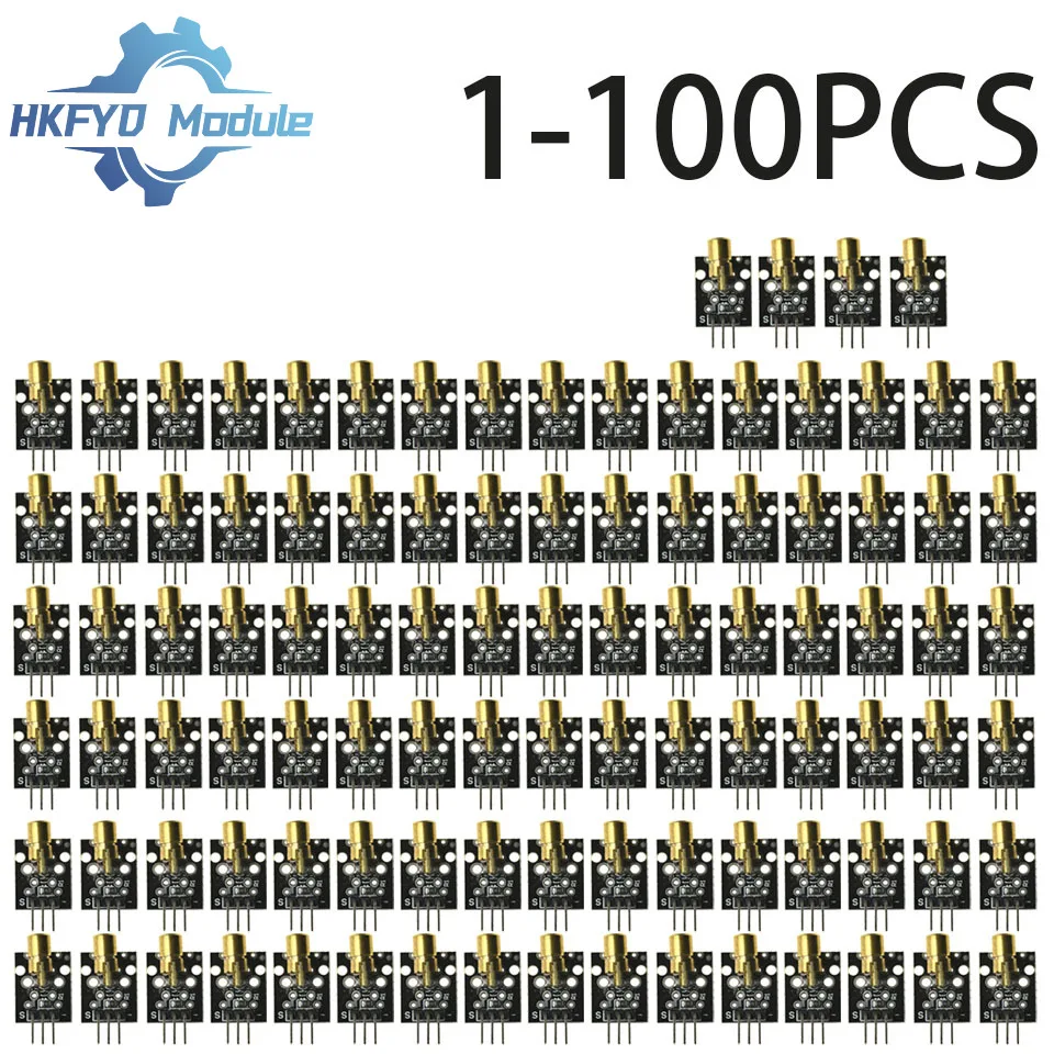 1-100 шт. KY-008 красный лазерный модуль 650 нм 3-контактный точечный диодный передатчик с медной головкой для Arduino, AVR, PIC и MEGA 2560