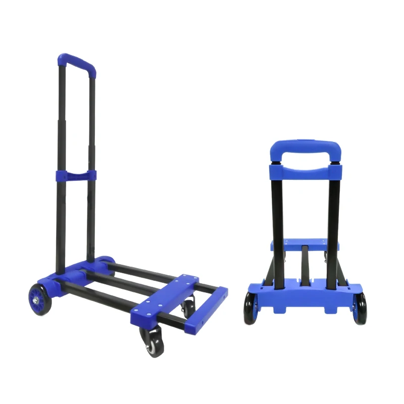 Foldable Carts Wholesale High Quality 4 Wheels Medium Size Carton Package Plastic Customized Folding 100kg