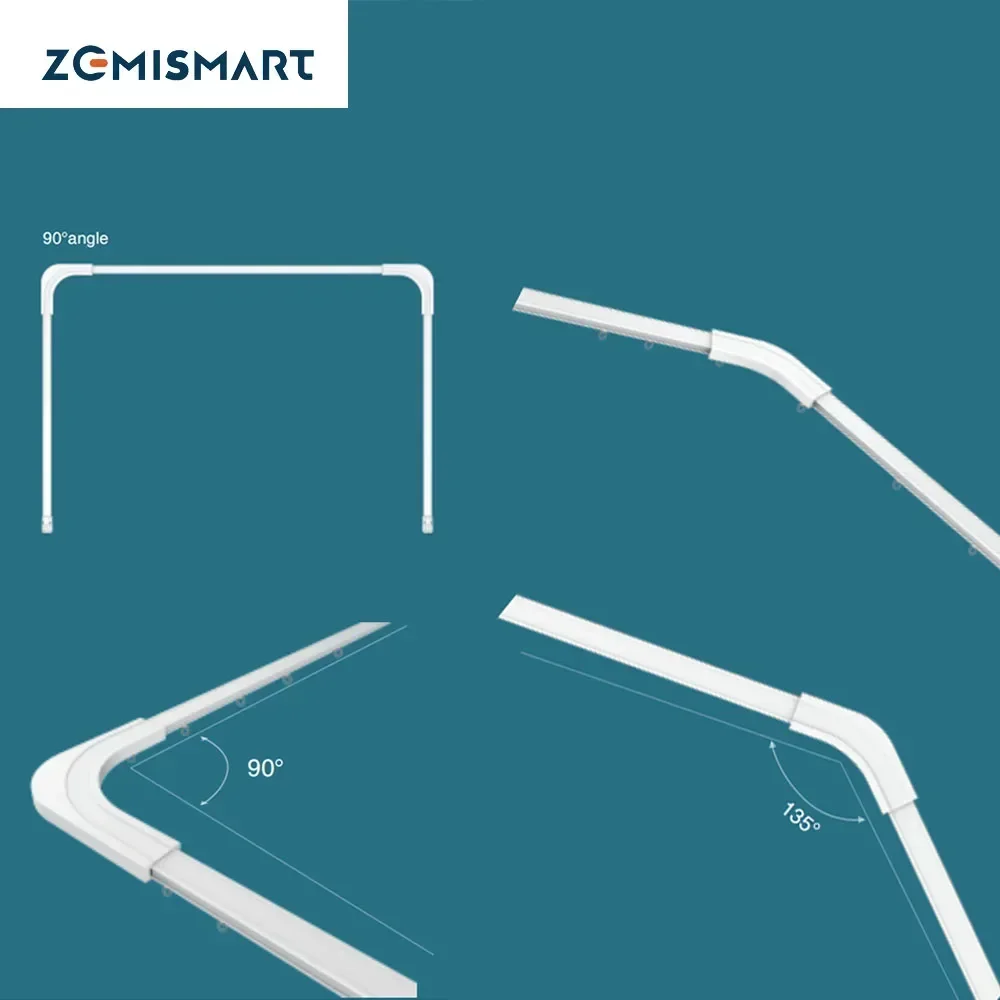 ZM79 องศารางม่าน, รางโค้งสําหรับหน้าต่างมุม, ม่านสไลด์ 90 135 องศา (ตรวจสอบประเภทรางของคุณก่อนสั่งซื้อ)