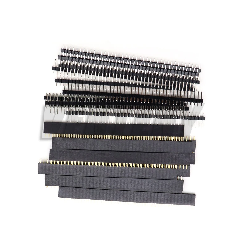 10PCS 10pcs 1x40 Male Pin Header Connector + 1x40Pin 2.54mm Single Row Female