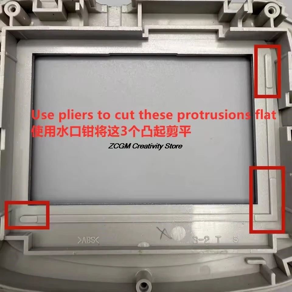 GBA IPS LCD 3.0 "IPS high brightness LCD screen and shell kit for Gameboy advance GBA.no cut shell required simulating B-screen