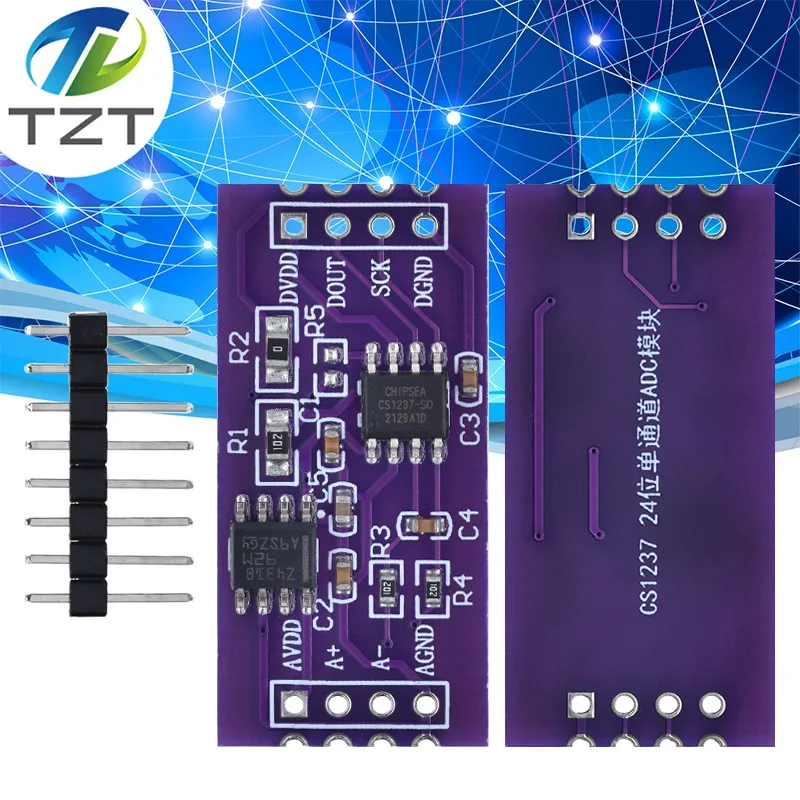 CS1237 24-bit ADC Module Onboard TL431 External Reference Chip Single-Channel Weighing Sensing 24bit For Arduino