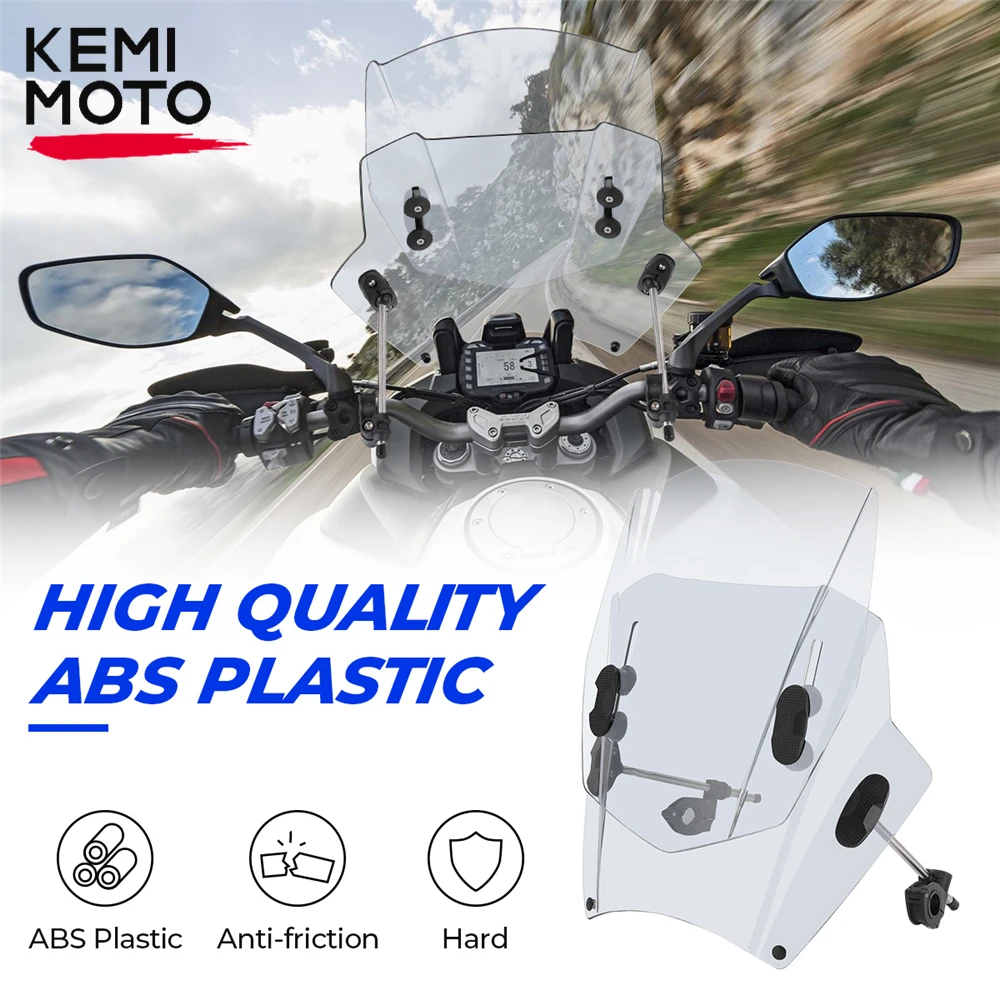 Motorcycle Windscreen Windshield Universal Motorbikes Deflector Adjustable For MT09 MT07 F800GS Z650 Z750 Z800 CBF 500 cb125 FZ6