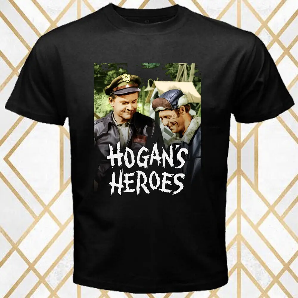 Hogan's Heroes Movie TV Show Men's Black T-Shirt Size S - 5XL