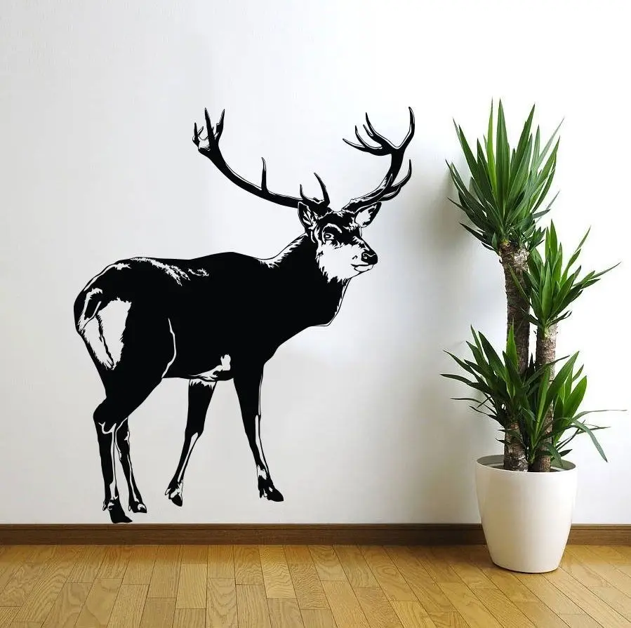 

Deer Sticker Buck Decal Car Deer Posters Wall Decals Pegatina Quadro Parede Decor Mural Wild Animal