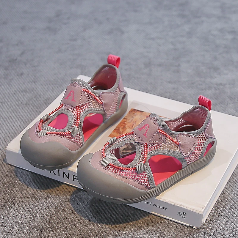 

Mumoresip Children Tennis Shoes Hollowed-out Toes Capped Boys Girls Casual Sandals Hook&loop 2026 Summer New Kids Sports Sandals