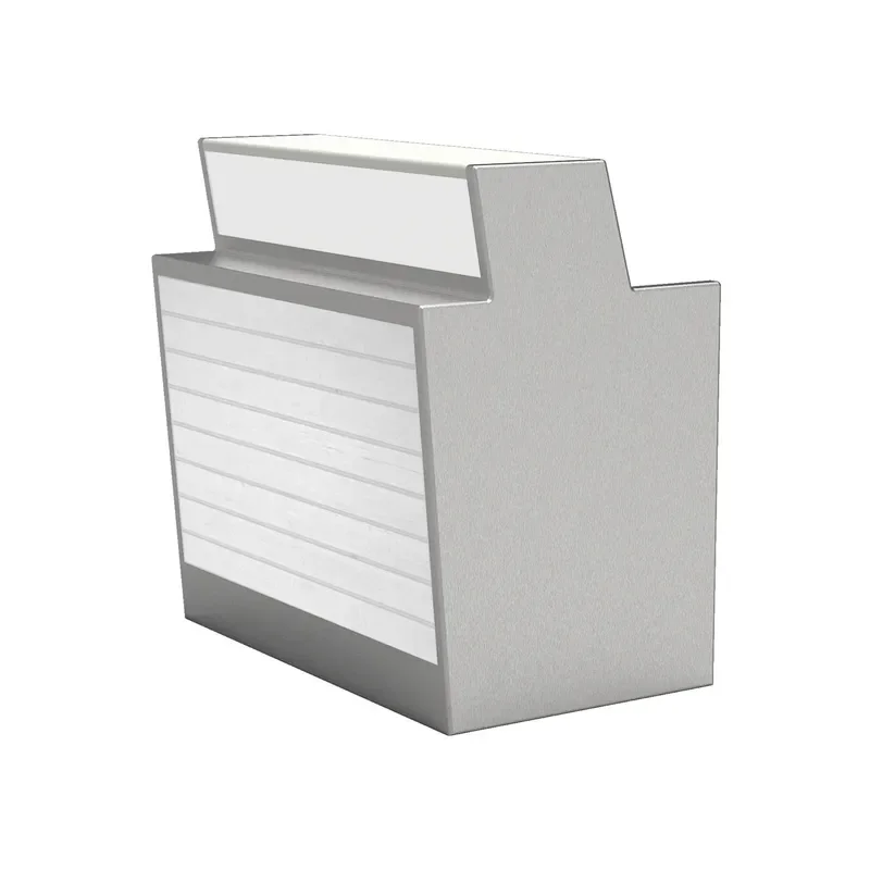 Airport Boarding Island Counter Modular Design Stainless Steel Wood Modern Design Office Building Reception Desk Commercial