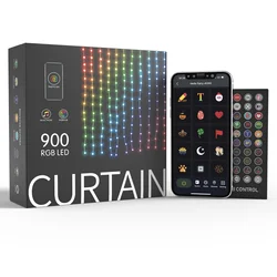 1.5x1.5M 900LED Smart Curtain Lights Christmas Light DIY APP Picture Text Photo Display RGB GIF Effect Window Outdoor Room Decor