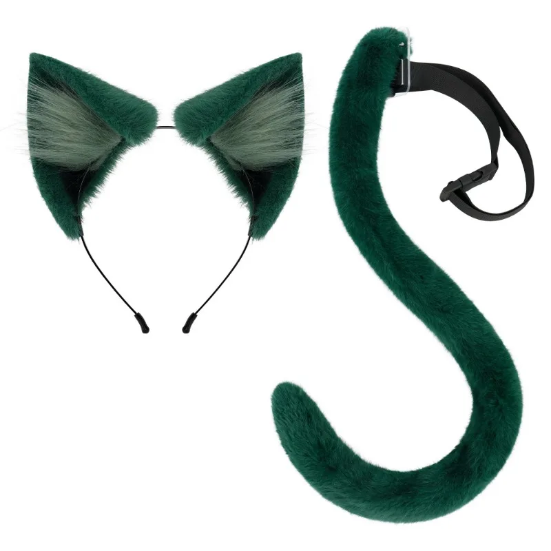 

The Apothecary Diaries Cute Cosplay Set Furry Animal Ear Headband Simulated Plush Cat Ears Tail Comic Con Props