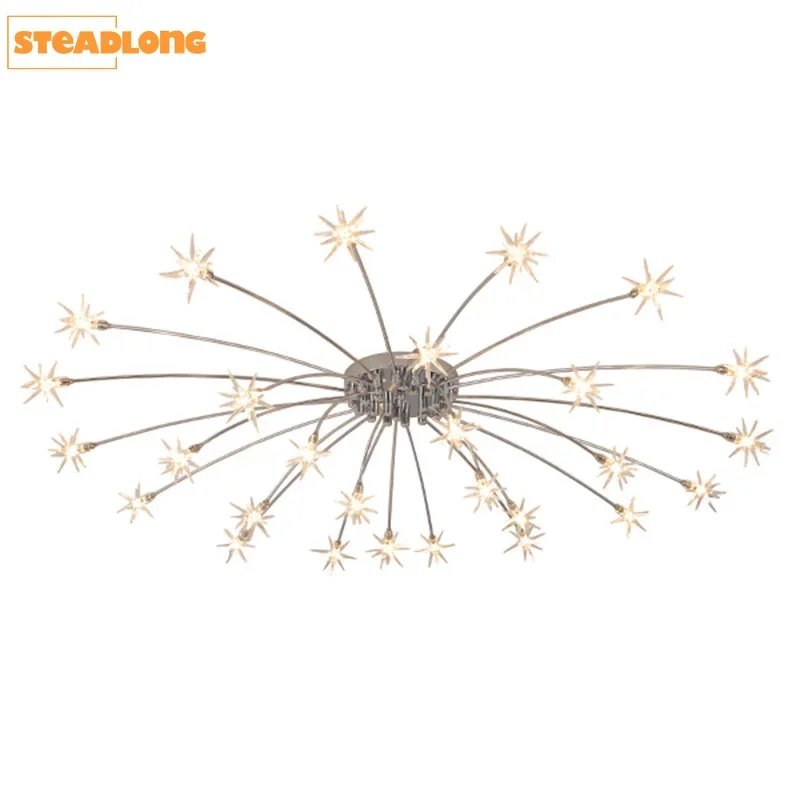 Nordic Sky Star Aimple Lâmpada do teto, Modern Bedroom Light, Quente, Romântico, Criativo, Lâmpada para quarto de criança, Living Room Lights, Lustre