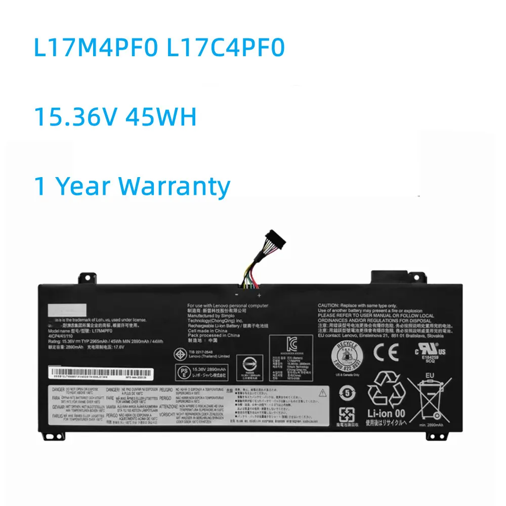 L17M4PF0 L17C4PF0 Laptop Battery For Lenovo Ideapad S530-13 Xiaoxin Air 13IWL 5B10R38649 5B10W67314 5B10R38650 15.36V 45WH