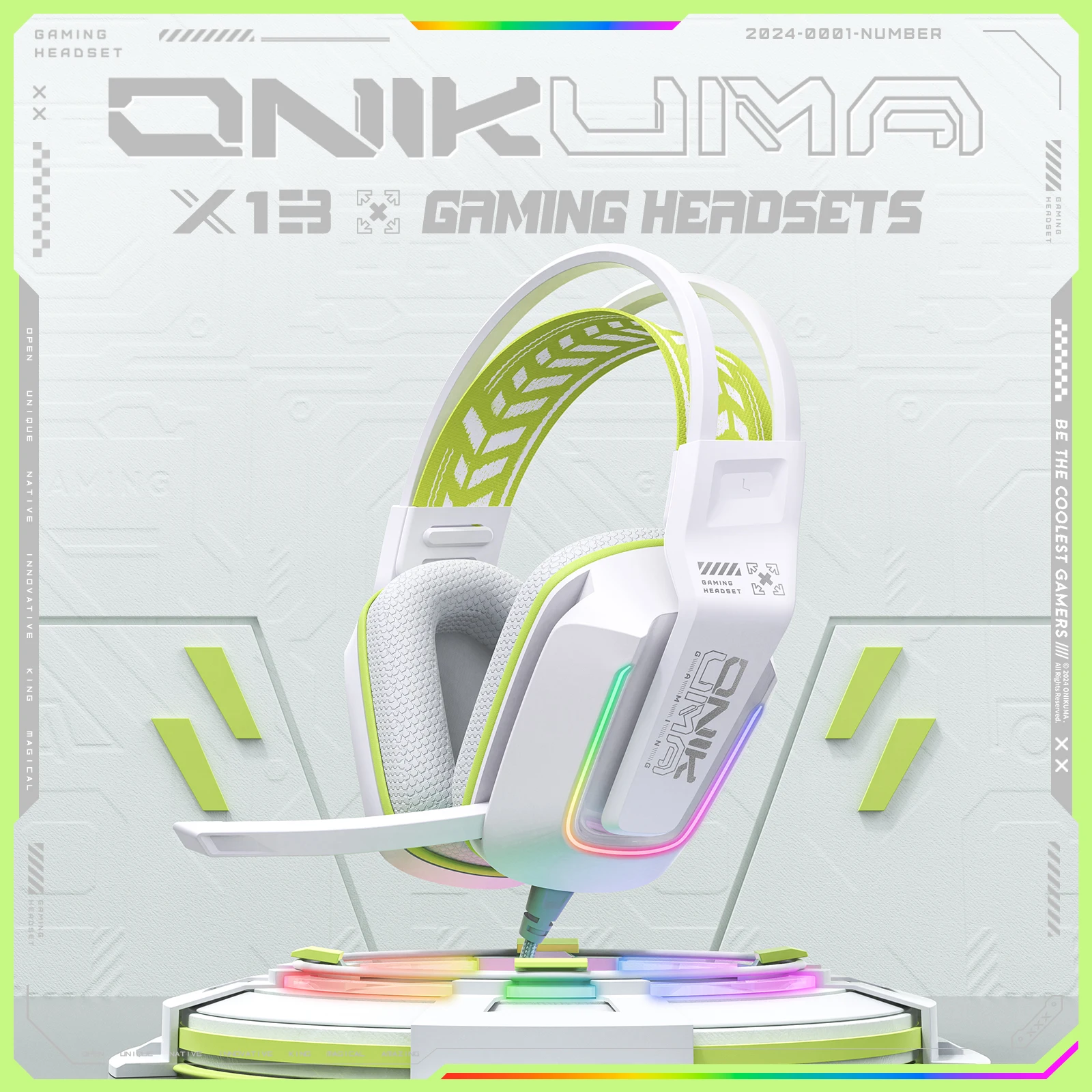 

ONIKUMA X13 Wired Gaming Headset with Mic Surround Sound Wired Cancelling Headphone Over-Ear For PC Laptop Wired Gamer Headphone