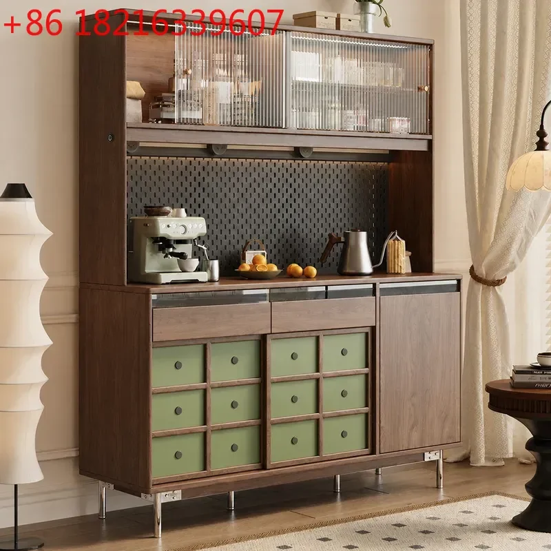 YAOSimple Solid Wood Dining Side Cabinet Wall Mounted Storage Locker for Living Room Household Furniture 2026 New