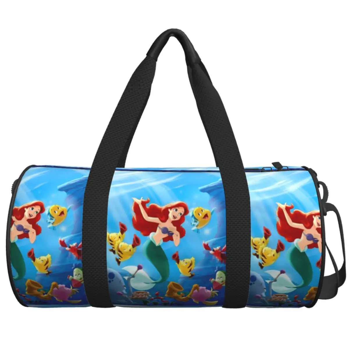 

Дорожная сумка с героями мультфильмов «Русалочка Ариэль», спортивные сумки для плавания, большая спортивная сумка с графическим рисунком, мужская и женская сумка для фитнеса на выходные