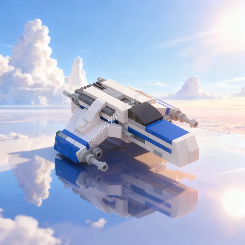 118 peças MOC Star Battle UCS E Wing Advent DAY 3 Horizon, Blocos de Montar, Brinquedos de Arquitetura, Presente de Natal, Ideia Criativa