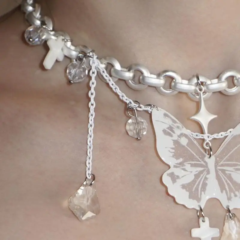 Longues pompons chaîne y2k