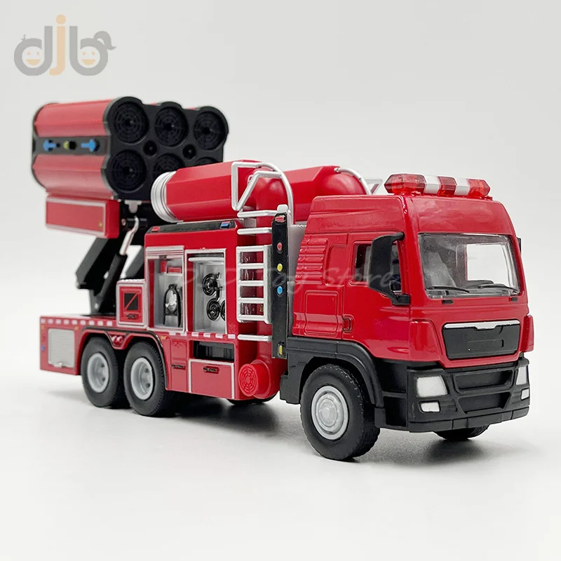 

1:50 Diecast Truck Model Toy KDW Smoke Exhaust Fire Truck Replica For Children Gifts