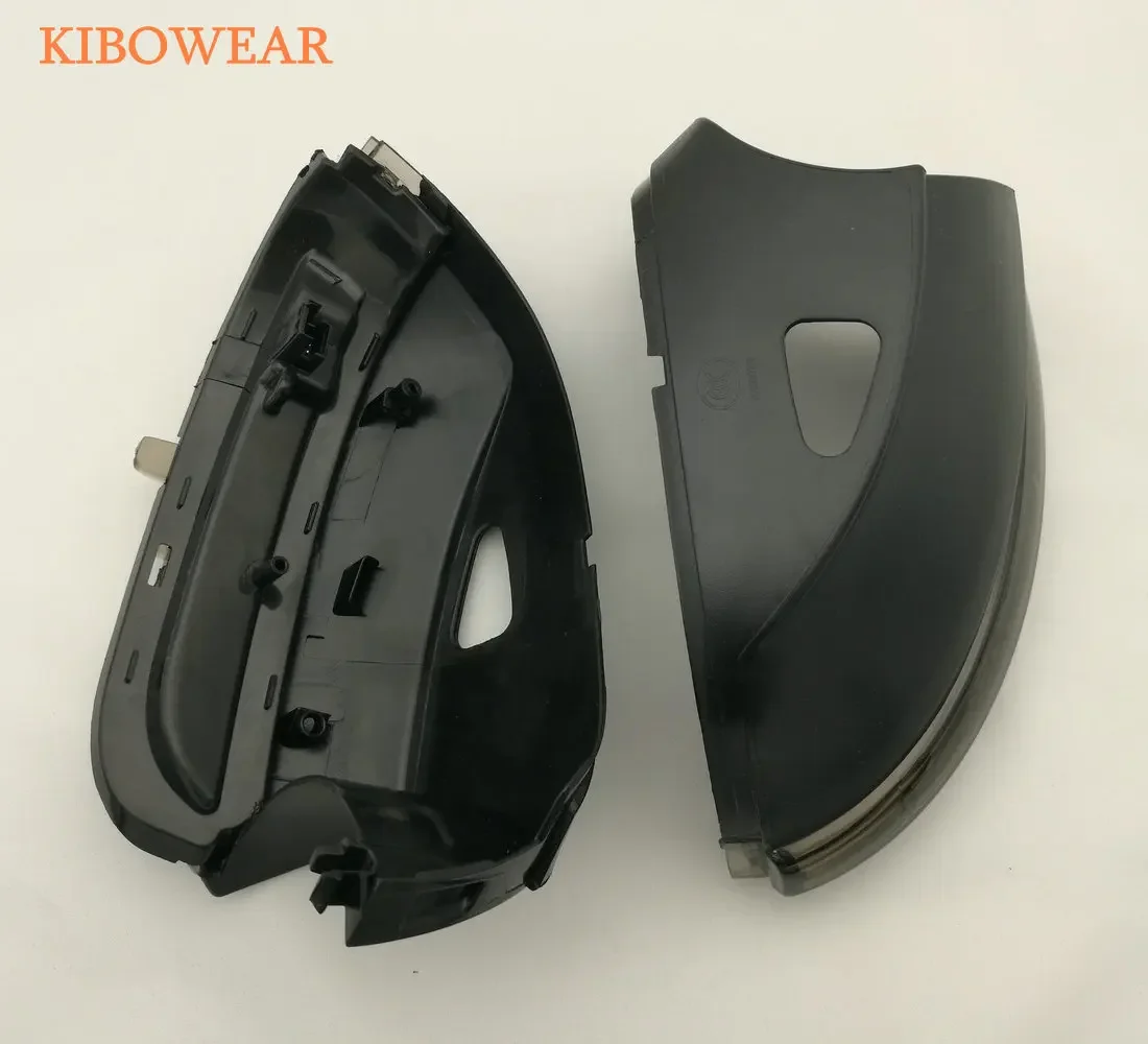 2 قطعة إشارة الانعطاف LED الديناميكية مع أضواء الترحيب الزرقاء لشركة فولكس فاجن باسات B7 CC شيروكو EOS ضوء بيتل 2011 2014 سهم مرآة جانبية #5