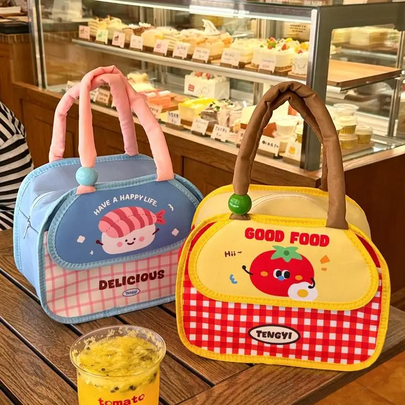 Niedliche Cartoon-Lunchbox-Tasche mit Isolierung und Kälteisolierung, Aluminium-Picknicktasche für die Arbeit – Detail 4