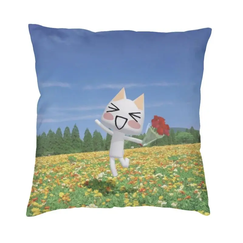 Cartoon Animation Toro Inoue Cat Pillow Case Decor Home Nordic Cushion Cover Square Pillowcase