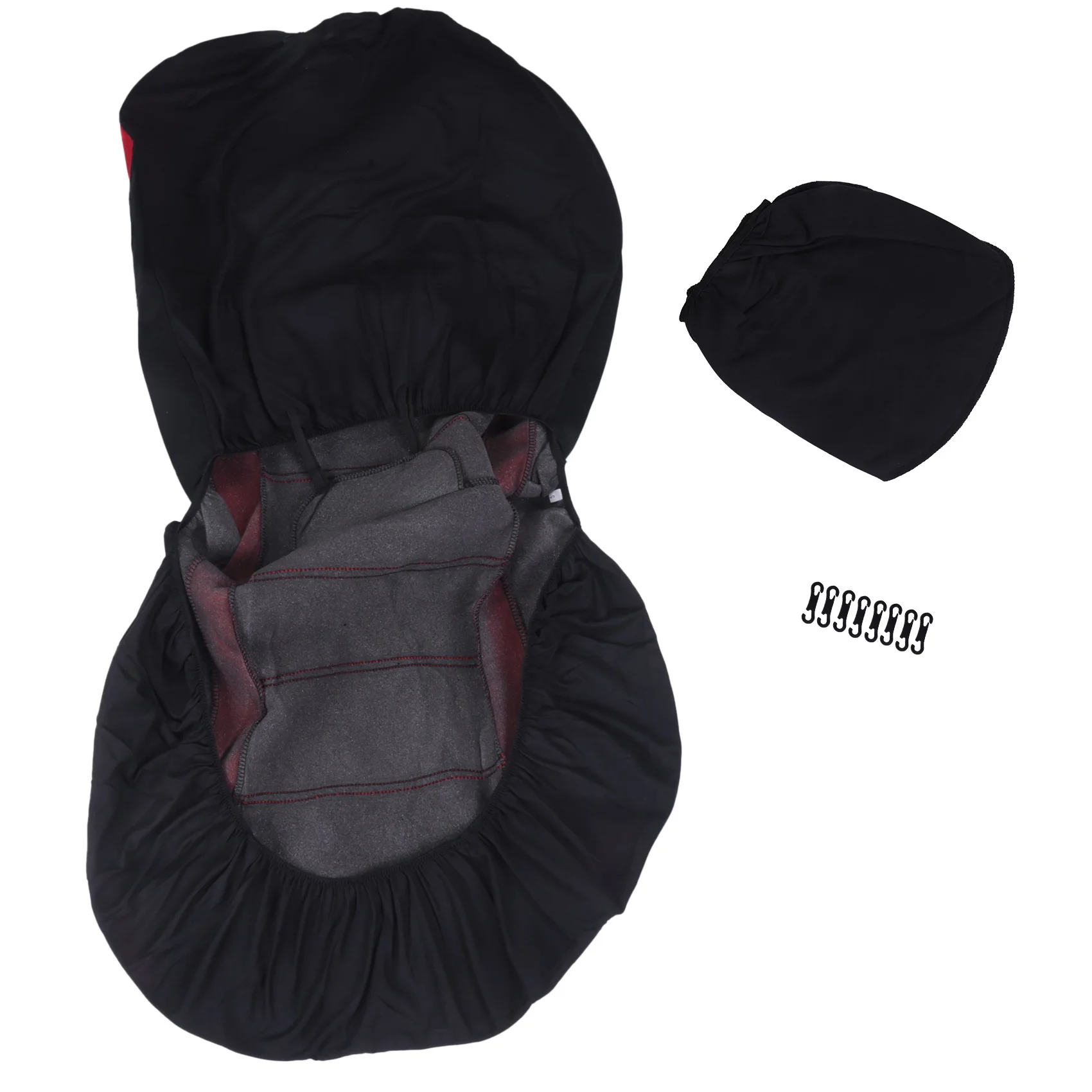 Front Car Seat Covers Front Airbag Ready Sport Bucket Seat Cover, Automobiles Seat Covers (Black + Red)