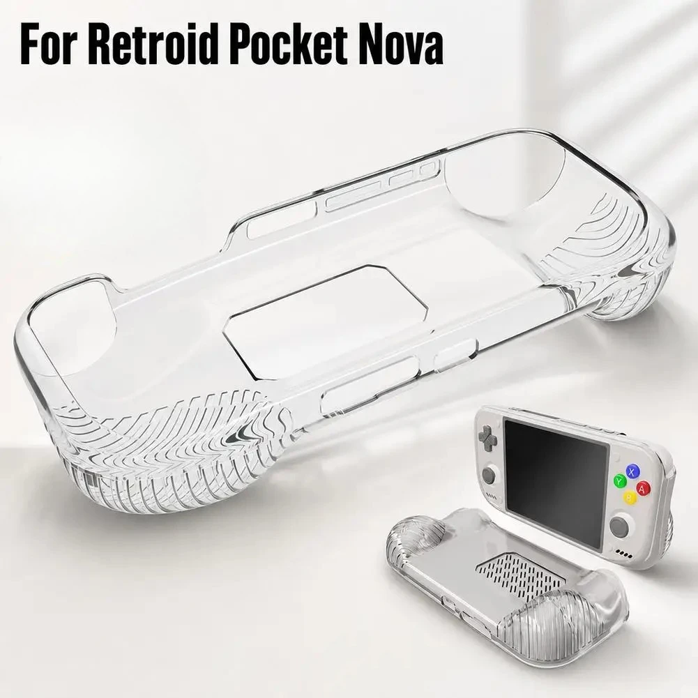 TPU Protective Case For Retroid Pocket Nova Handheld Game Console Ergonomic Textured Grip Cover Shockproof Shell