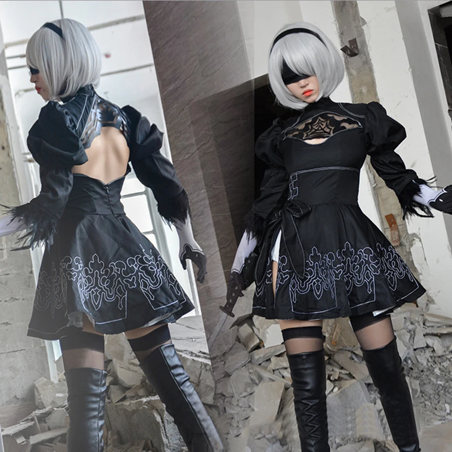 Nier Automata Cosplay trajes para homens e mulheres, Yorha 2b, vestido sexy, Yorha 9S, No.9, jogo uniforme, traje de Halloween