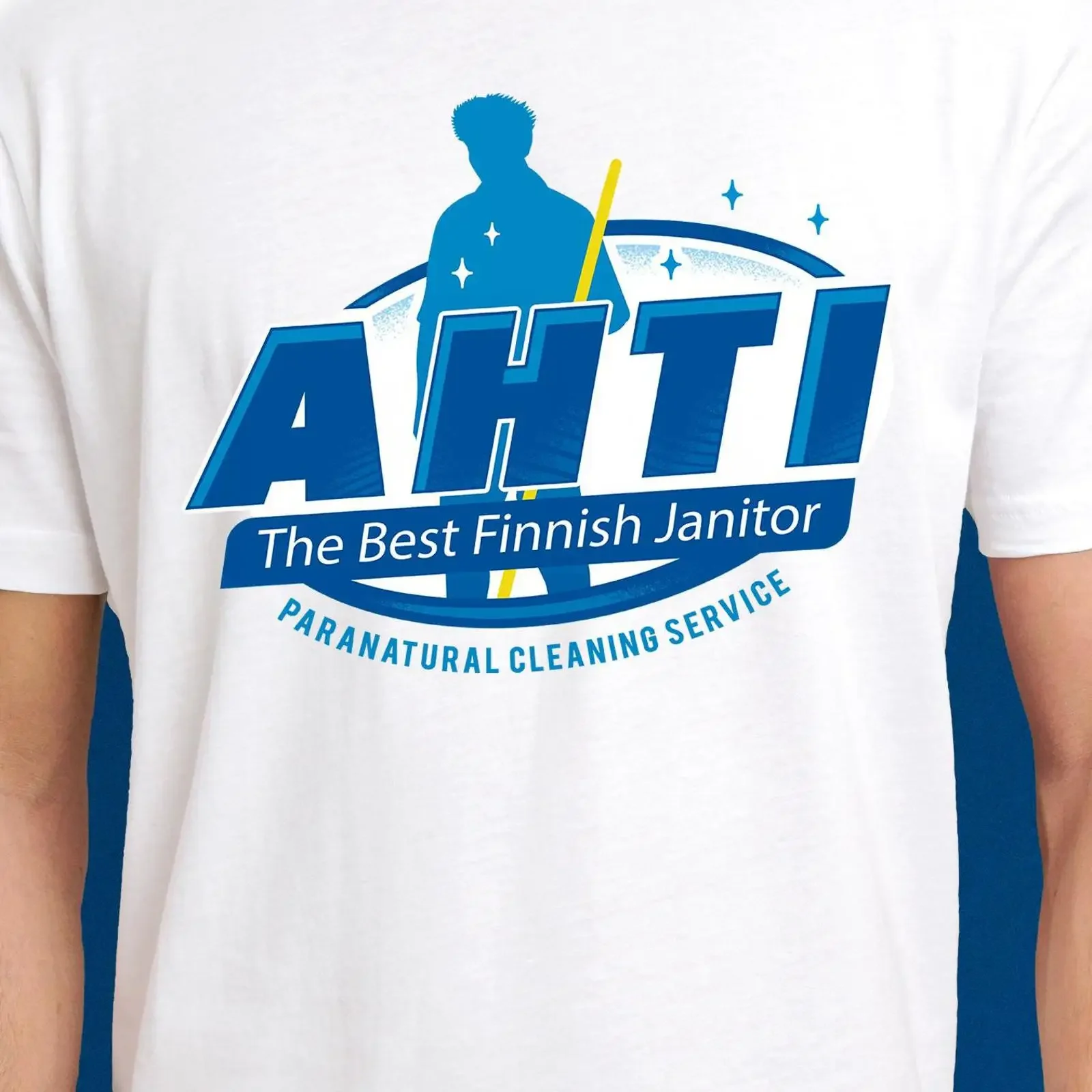 Ahti The Best Finnish Janitor Paranormal Cleaning Alan Wake 2 Gaming T Shirt vintage Washed Versatile Soft Casual Unisex